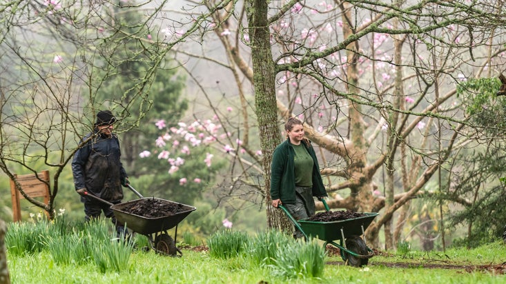Gardeners at Glendurgan Garden